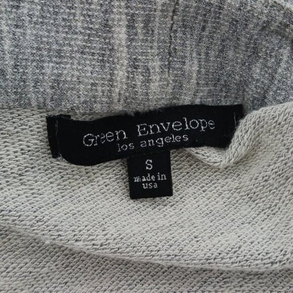 Green Envelope Womens Size S Gray Open Front Lightweight Knit Cardigan Sweater - Picture 5 of 5